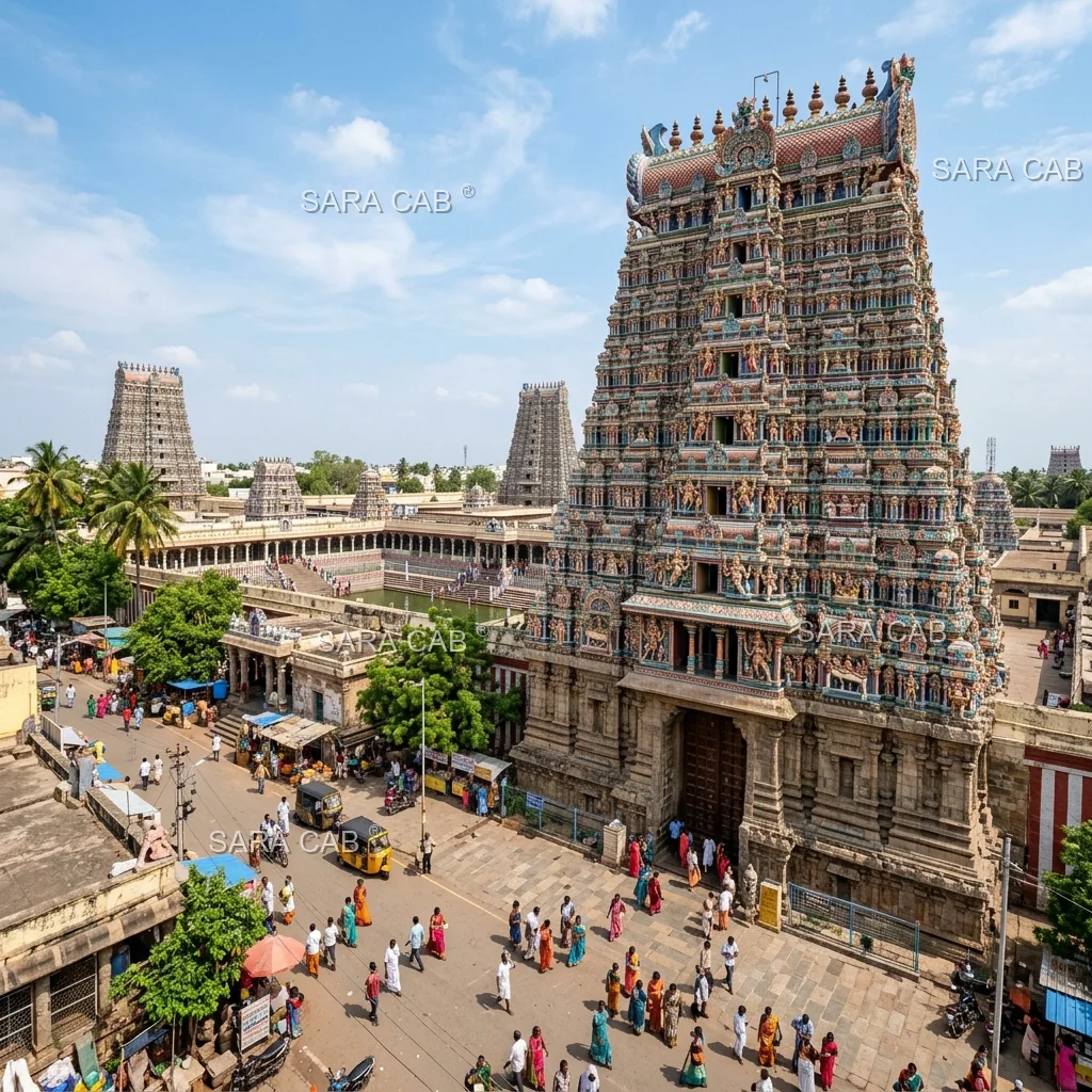 Mysore to Madurai Pilgrimage Cabs - SARA CAB Mysore