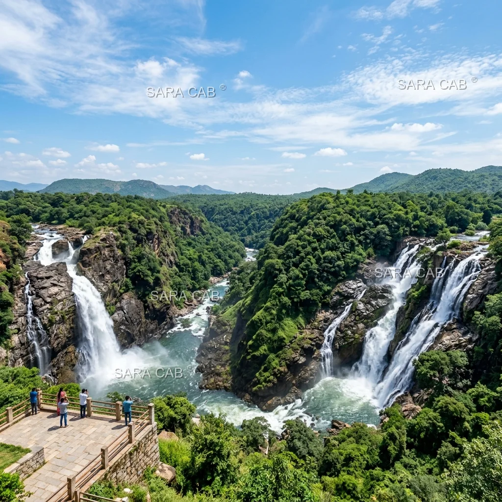 Shivanasamudra Falls Day Trip Cabs - SARA CAB Mysore