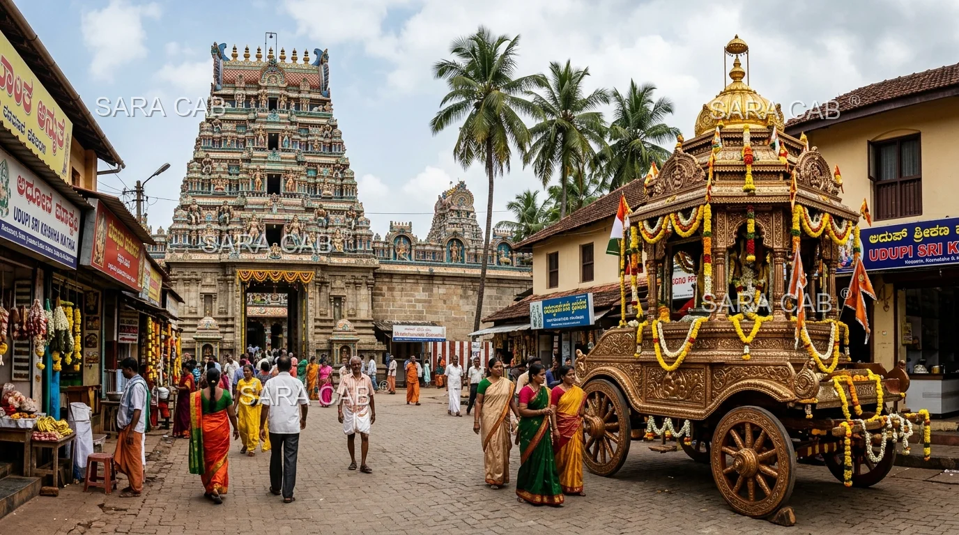 Mysore to Udupi Sri Krishna Temple Cabs - SARA CAB Mysore